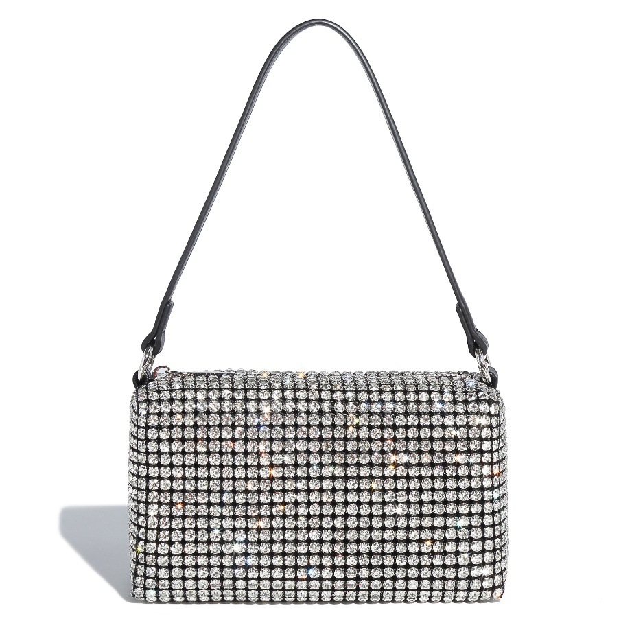 Rhinestone Evening Clutch Bag, Sparkling Crossbody & Handbag for Women - Thumbnail 17