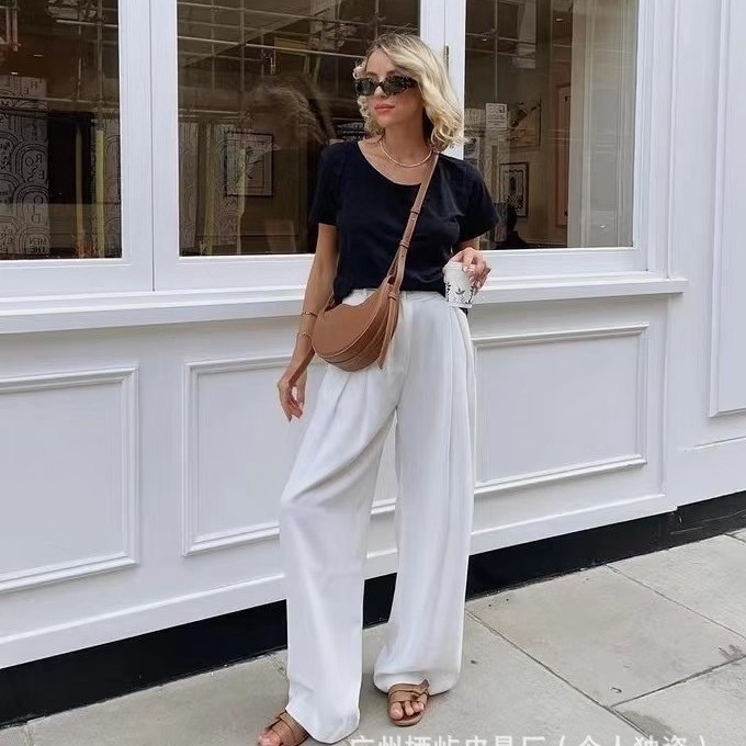 Polene Shoulder & Crossbody Bag - Crescent Leather Saddle Bag Fashionable Versatile Handbag - Thumbnail 4