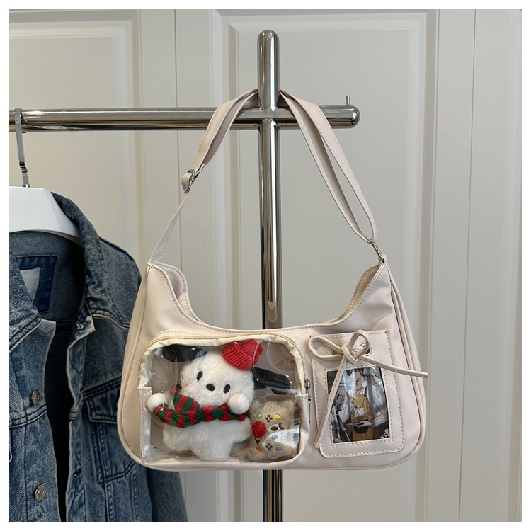 2025 New Transparent Trendy Ita Bag Small Capacity Shoulder Crossbody Bag Ins Style Streetwear - Thumbnail 9