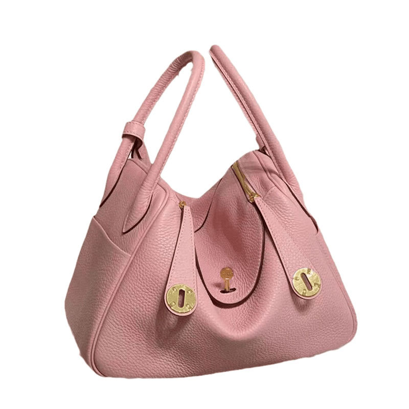 Large Top Grain Leather Lindy Bag - Fashionable Pillow Bag, Commuter Shoulder & Handbag for Women - Thumbnail 7