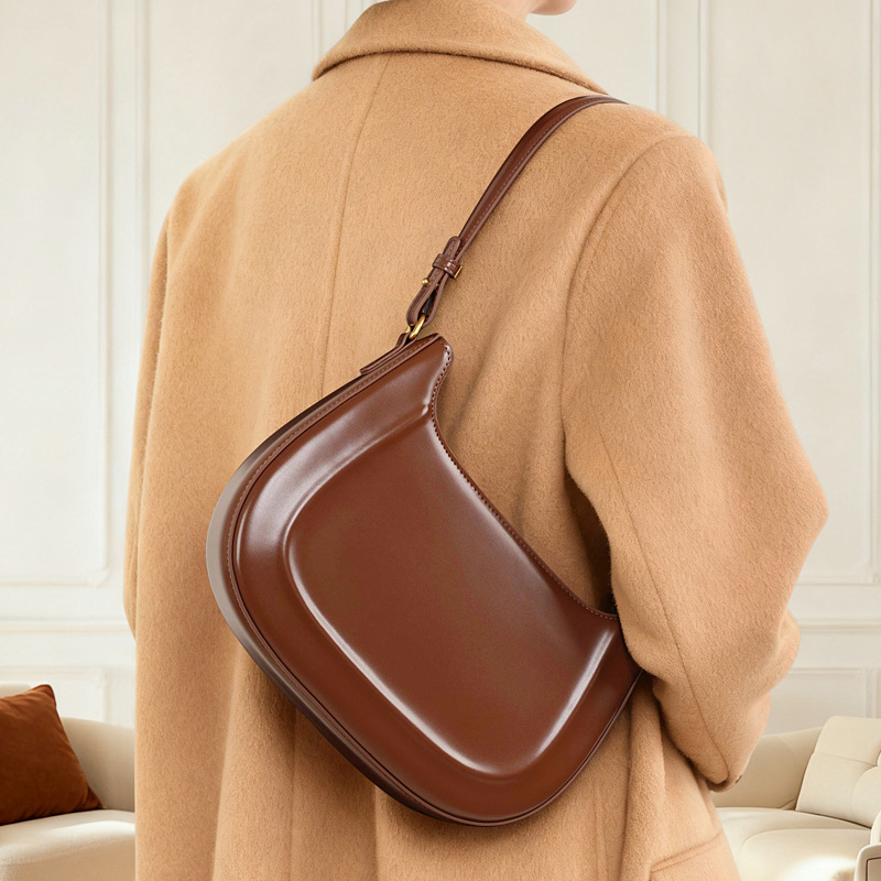 Genuine Leather Saddle Bag for Work