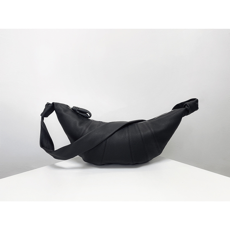 Premium Genuine Leather Croissant Bag Women's Shoulder Bag Elegant Commuter Dumpling Bag - Thumbnail 12