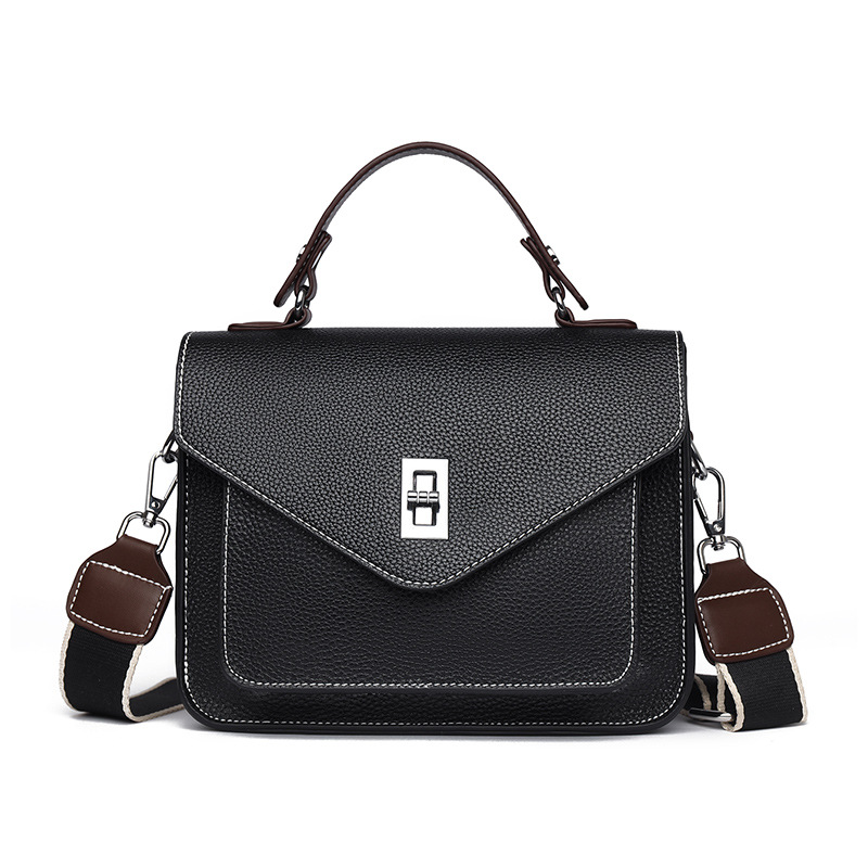 2025 Summer New Top Grain Leather Handbag - French Style Women's Crossbody Mini Square Bag - Thumbnail 9