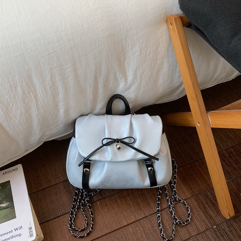 Pink Cloud Bag - Cute Sweet & Cool Bow Pleated Underarm Bag for Students - Thumbnail 3