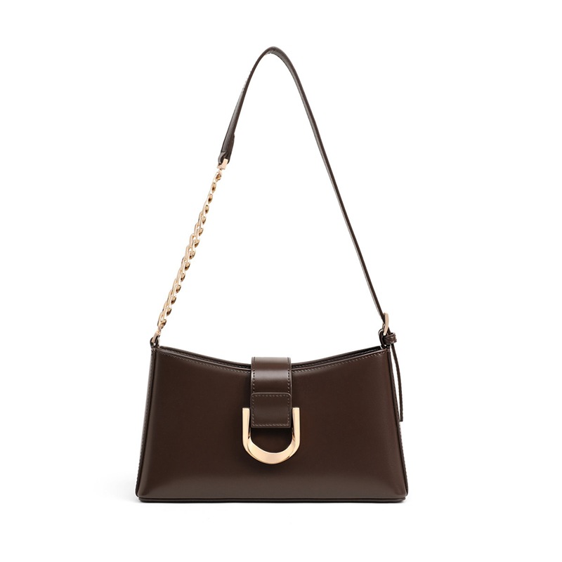 2026 New Summer Genuine Leather Underarm Bag Minimalist Luxury Crossbody Shoulder Bag for Women - Thumbnail 5