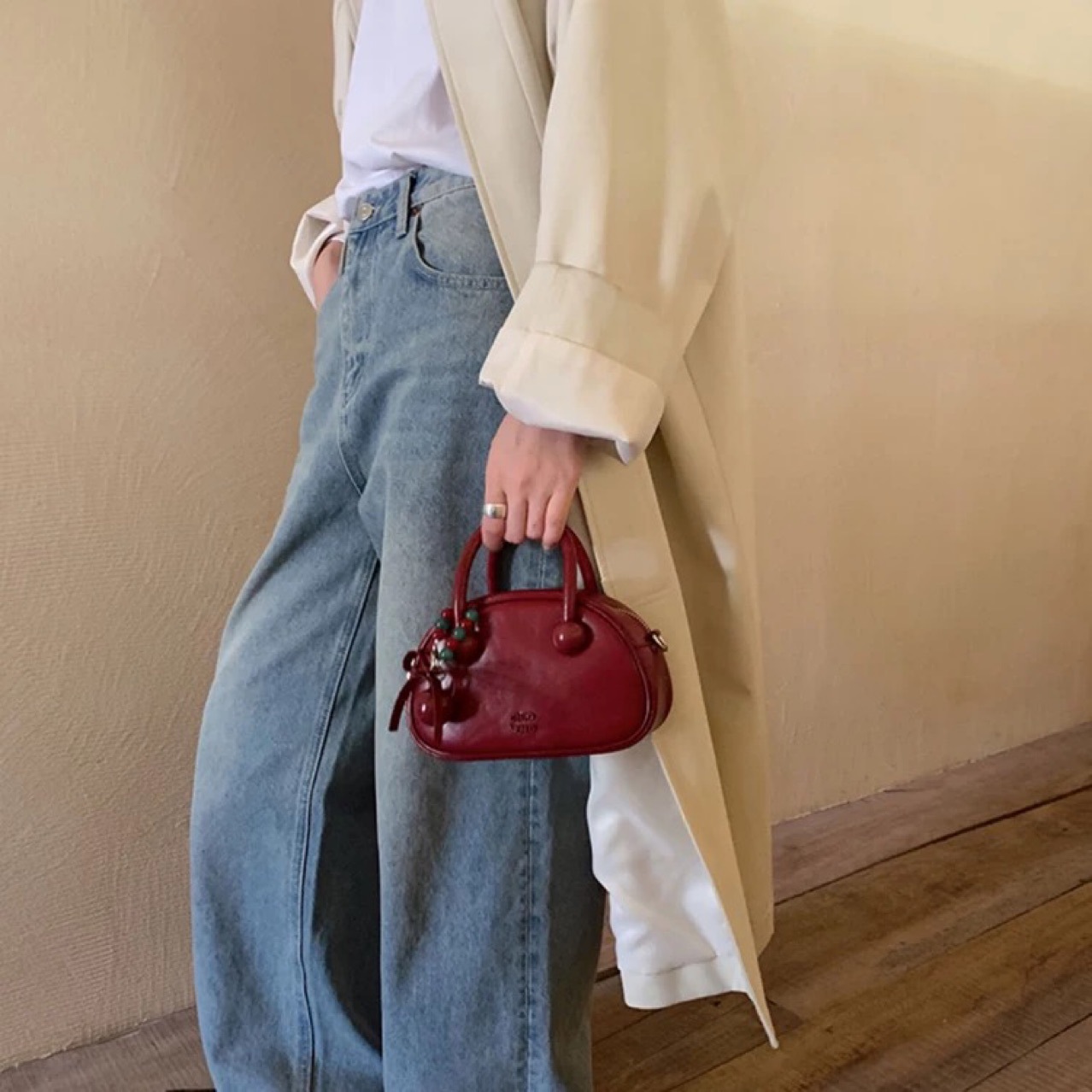 Nanfeng Chio2nd Sweet Date Genuine Leather Pillow Bag - Exquisite Small Handbag, Shoulder & Crossbody Bag for Weddings - Thumbnail 4