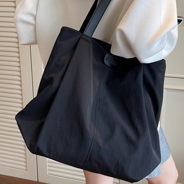 Summer Lightweight Nylon Tote Bag - Large Capacity Casual Canvas Shoulder Bag for Students & Commuting - Thumbnail 4