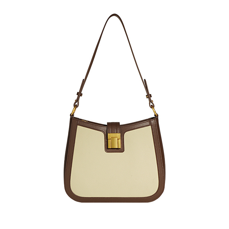 Premium Leather Underarm Bag, Trendy French Style Top Grain Leather Crossbody Shoulder Bag - Thumbnail 5