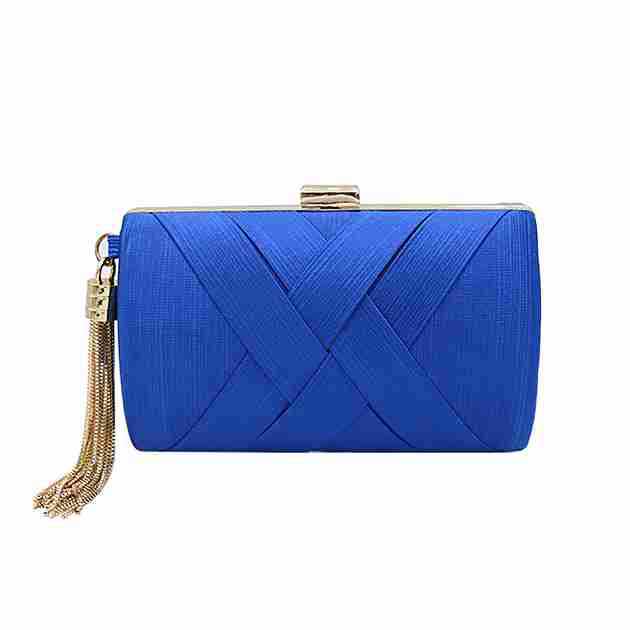Elegant Silk Satin Fringed Evening Clutch with Chain Strap - Perfect for Banquets & Qipao - Thumbnail 11