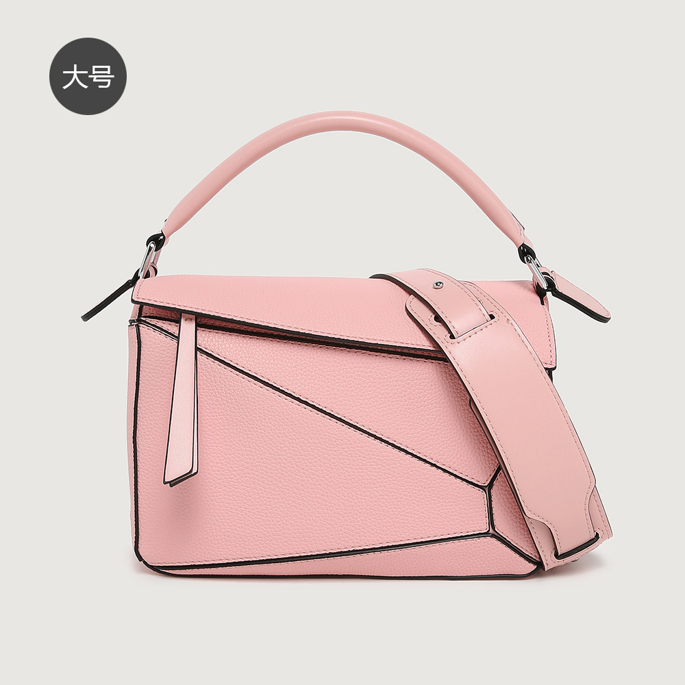 Minimalist PU Geometric Handbag - Versatile Large Capacity Crossbody Doctor Bag - Thumbnail 10