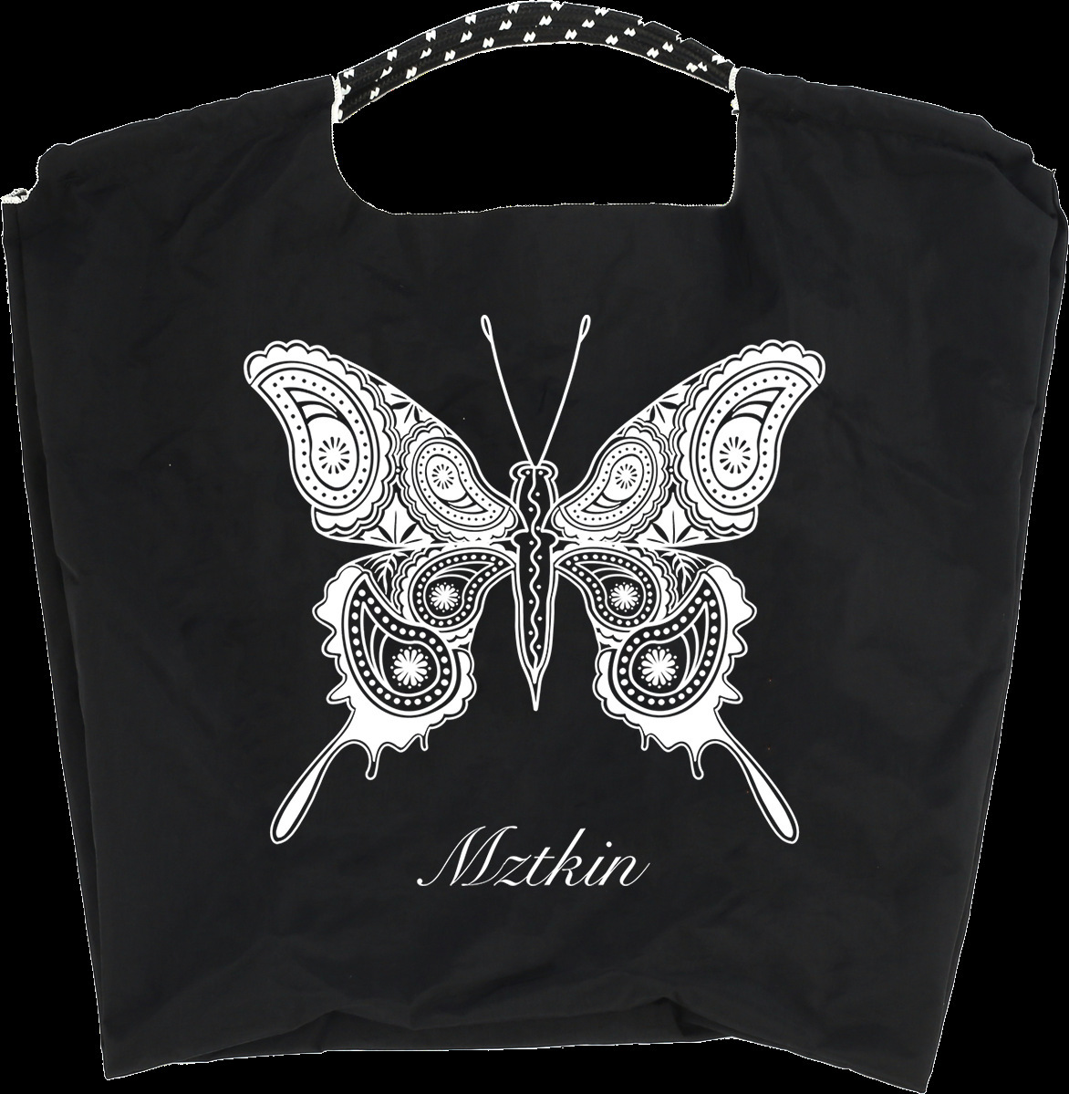 Embroidered Nylon Tote Bag - Large Capacity Canvas Crossbody Bag for Commuting - Thumbnail 46