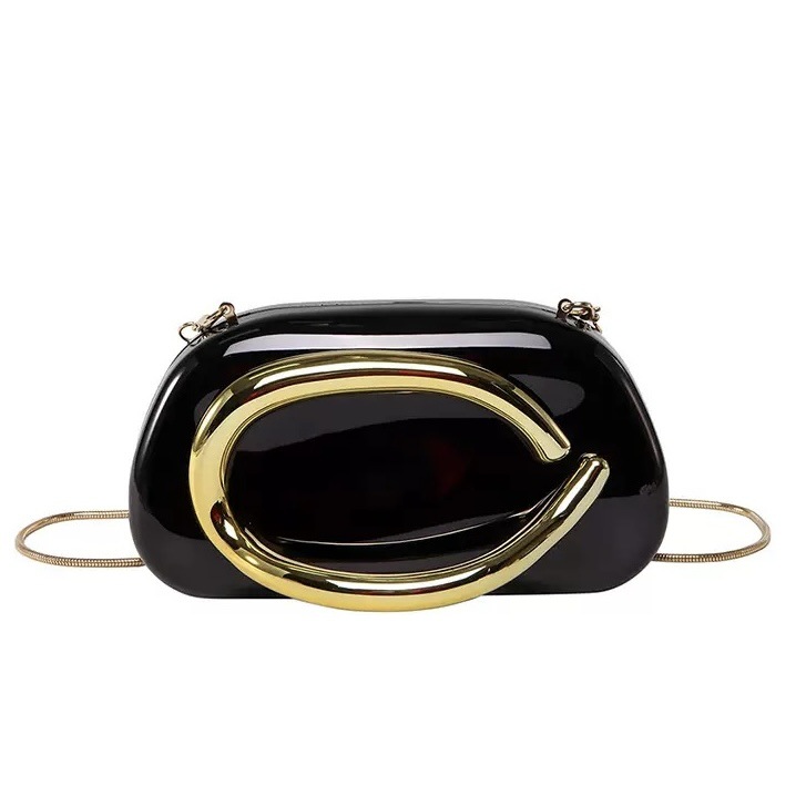 New Evening Bag with Acrylic Handle - Women's Crossbody & Shoulder Handbag - Thumbnail 51