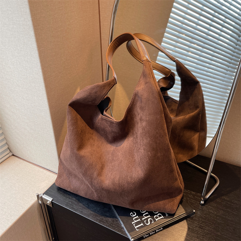 Suede Hobo Bag for Work