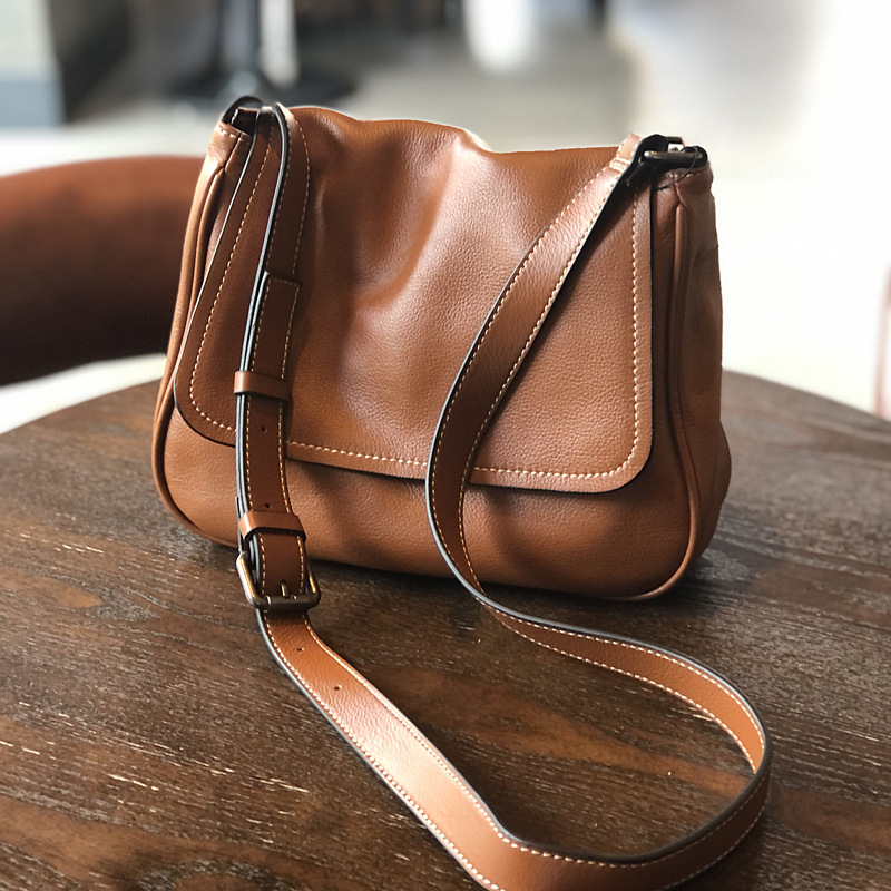 Genuine Leather Messenger Bag for Work