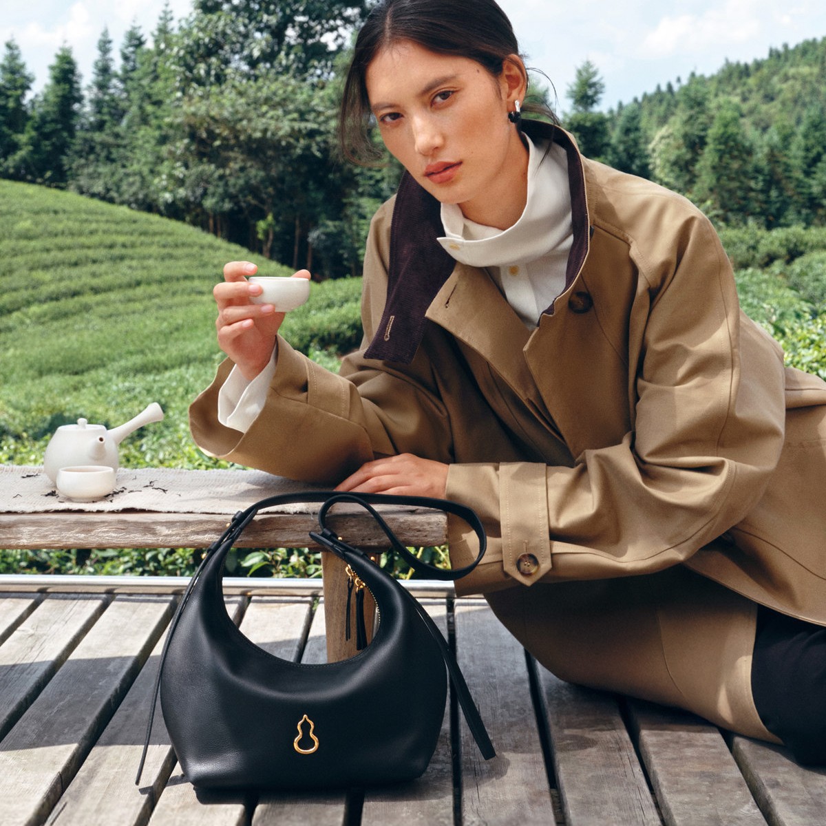 BAMPO Crescent Hobo Bag Minimalist Shoulder & Crossbody Bag for Work - Thumbnail 2