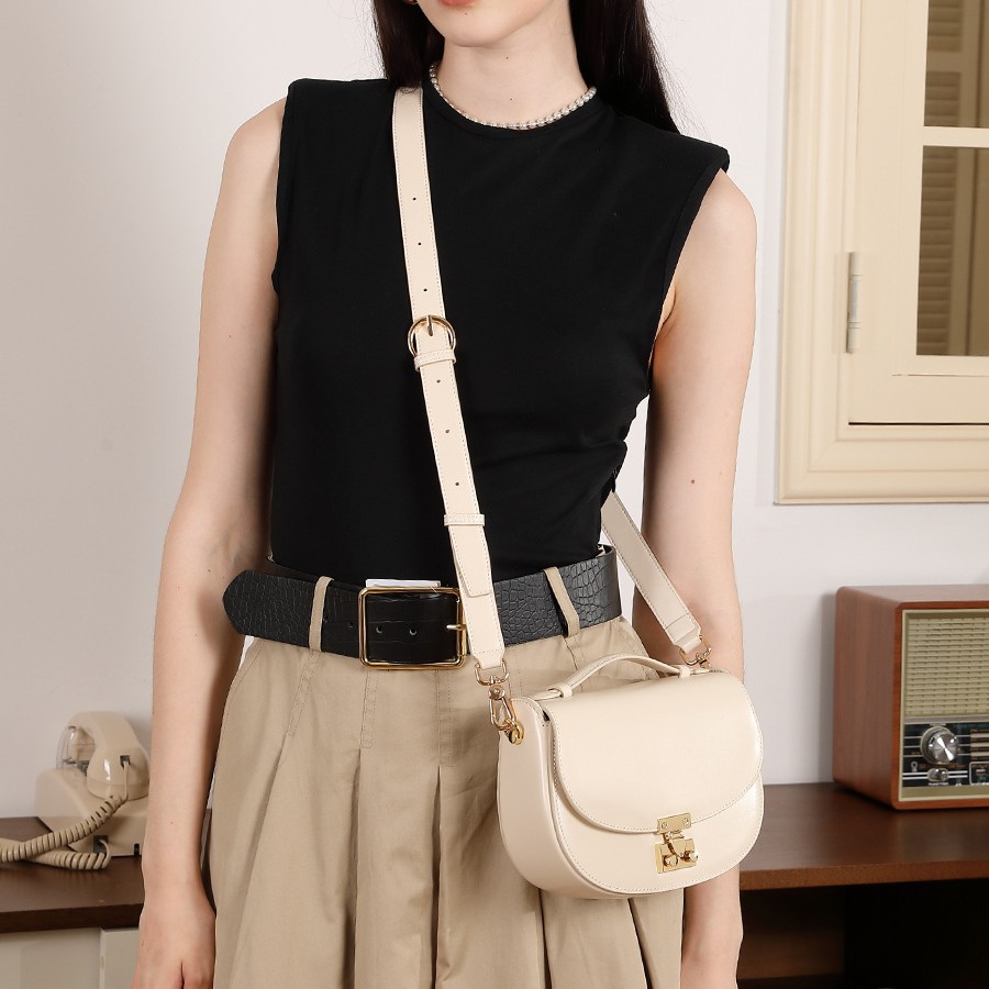 2026 New Arrival Half-Moon Genuine Leather Bag - Versatile Shoulder & Saddle Handbag - Thumbnail 3