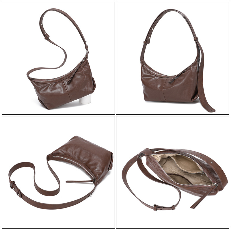 2025 New Genuine Leather Underarm Bag - Vintage Retro Crossbody & Commuter Shoulder Bag - Thumbnail 3