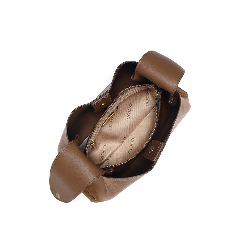 磨砂皮质小众设计师简约托特女包手提单肩包通勤百搭手拎斜挎包包 - Thumbnail 3