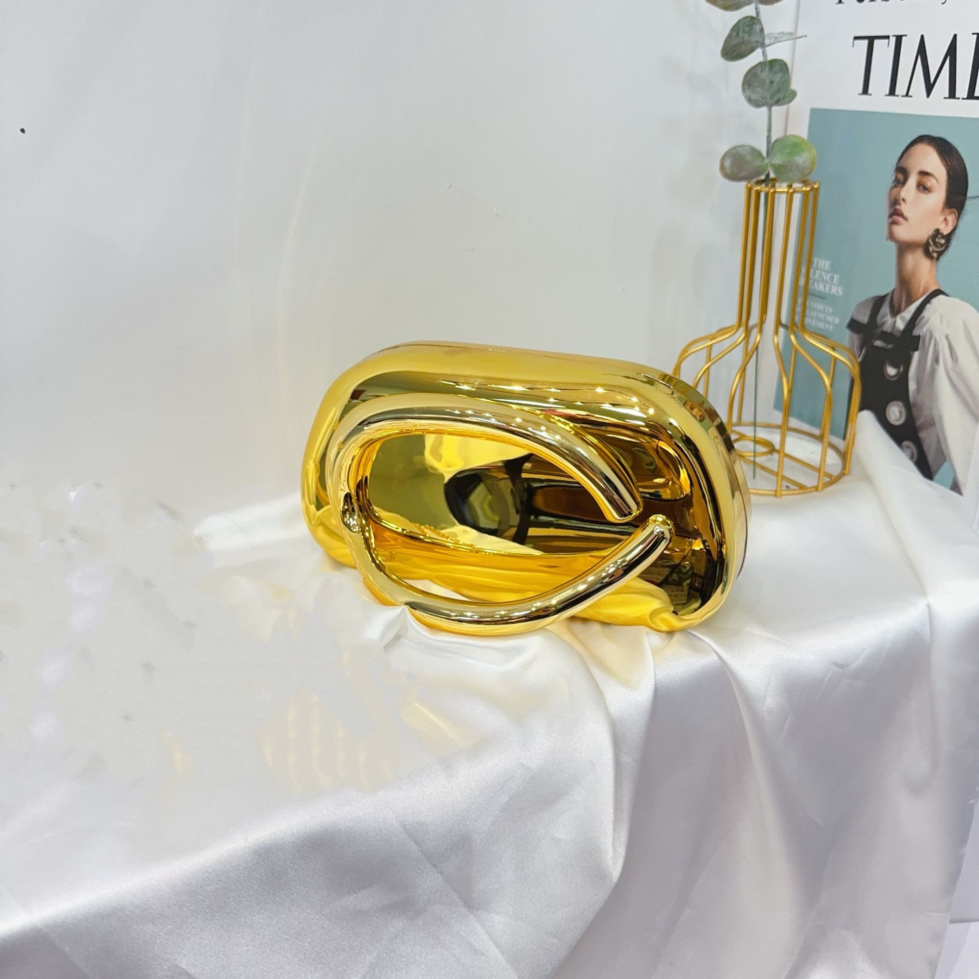 New Evening Bag with Acrylic Handle - Women's Crossbody & Shoulder Handbag - Thumbnail 45