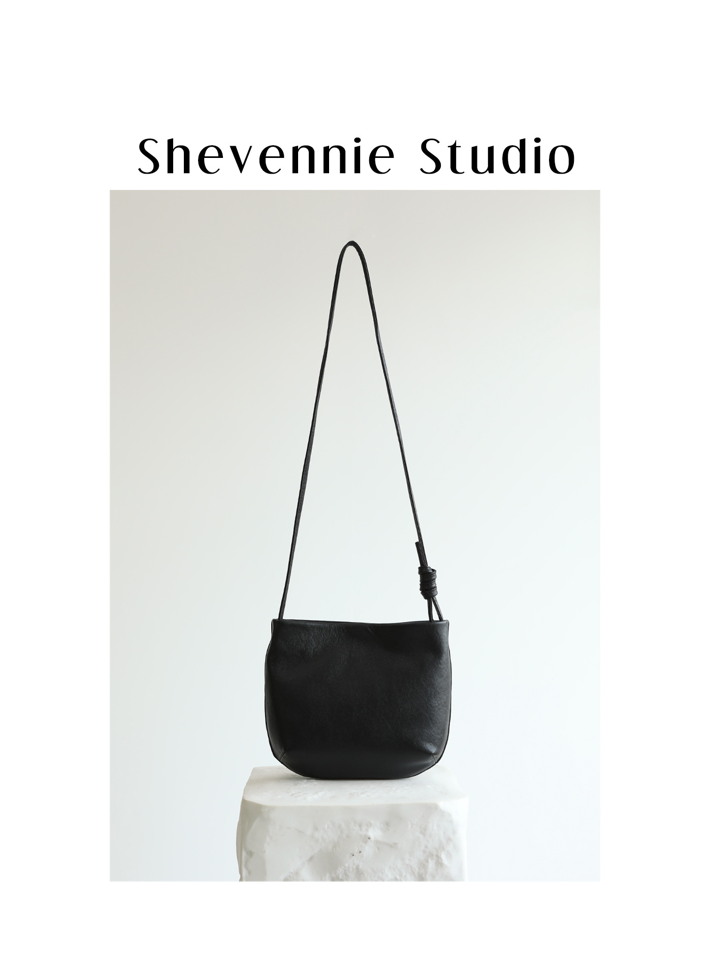 Niche Design Genuine Vegetable Tanned Cowhide Shoulder Bag Saddle Bag Underarm Tote Bag - Thumbnail 3