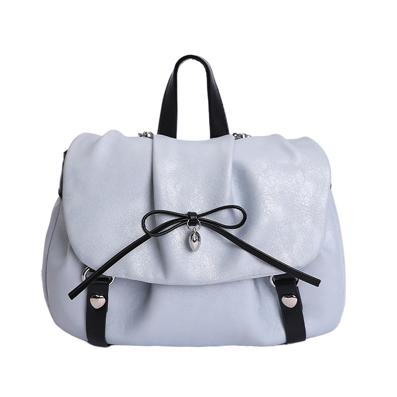 Pink Cloud Bag - Cute Sweet & Cool Bow Pleated Underarm Bag for Students - Thumbnail 7