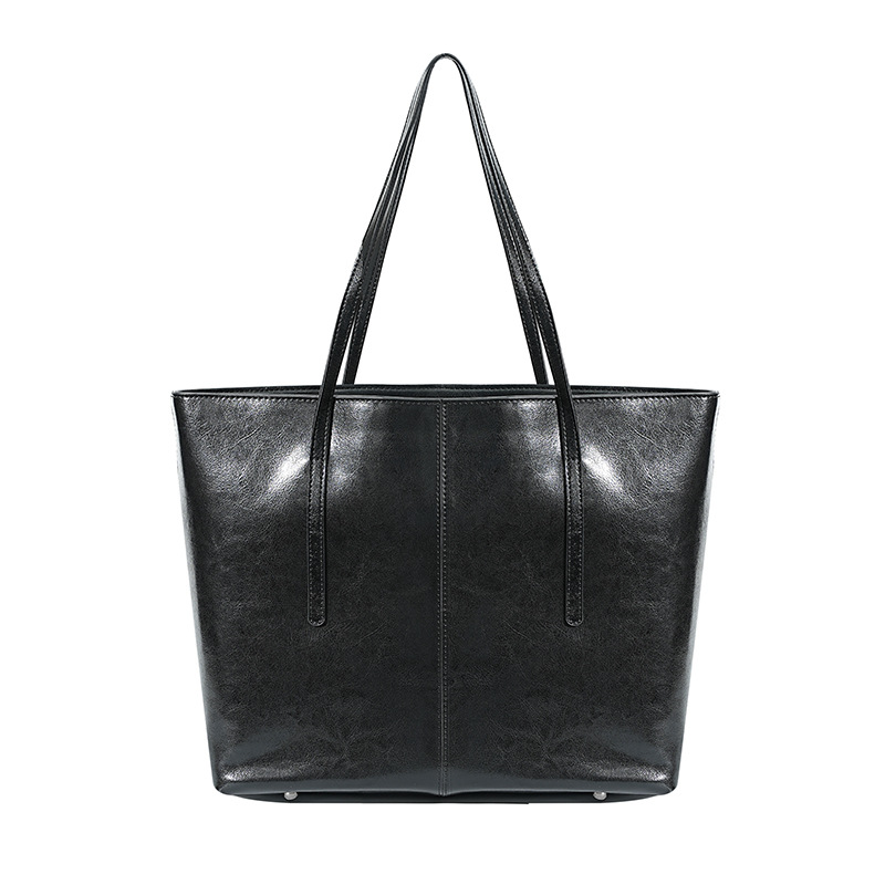 2025 Fashion Women's Genuine Leather Tote Bag - Large Capacity Commuter Shoulder Bag - Thumbnail 8