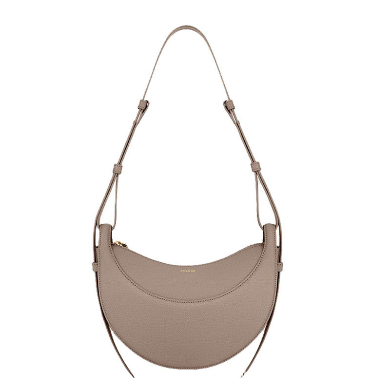 Polene Style Crescent Moon Bag - Genuine Leather Underarm Shoulder Bag for Women - Thumbnail 5