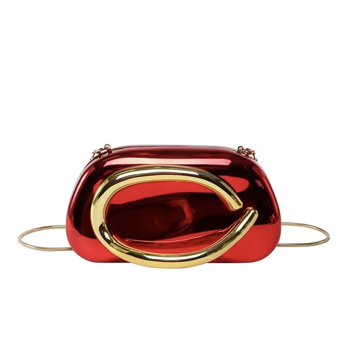 New Evening Bag with Acrylic Handle - Women's Crossbody & Shoulder Handbag - Thumbnail 6