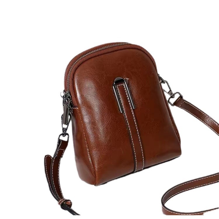 2024 New Genuine Leather Shell Bag, Fashionable Commuter Mini Shoulder Bag - Thumbnail 5