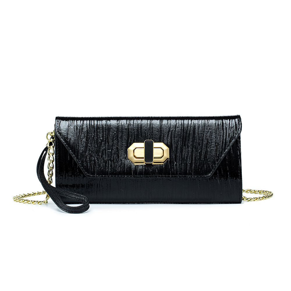 Elegant Cowhide Evening Clutch Bag - Versatile Crossbody Handbag for Women - Thumbnail 6