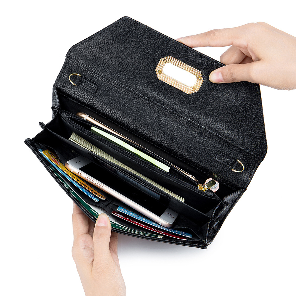 Elegant Cowhide Evening Clutch Bag - Versatile Crossbody Handbag for Women - Thumbnail 3