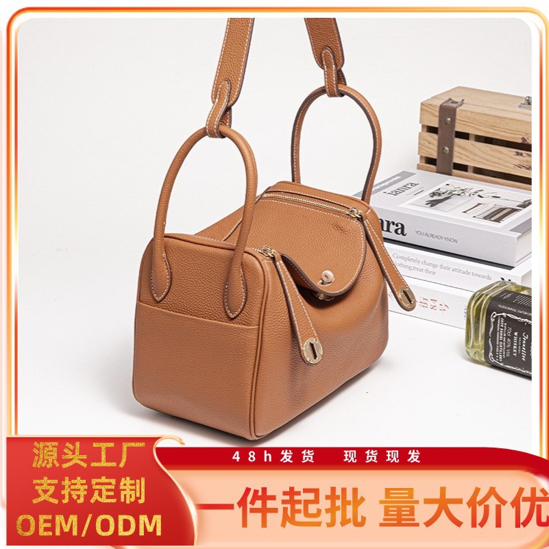 Genuine Leather Boston Bag for Work