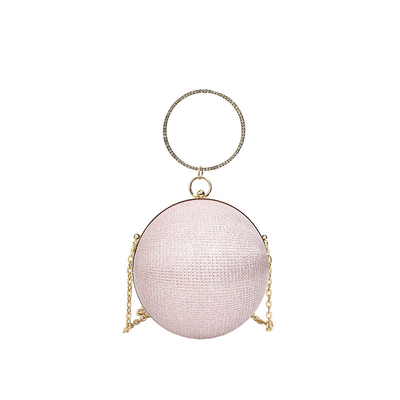 Luxury European Style Chain Handbag Round Sphere Bag for Evening & Parties - Thumbnail 5