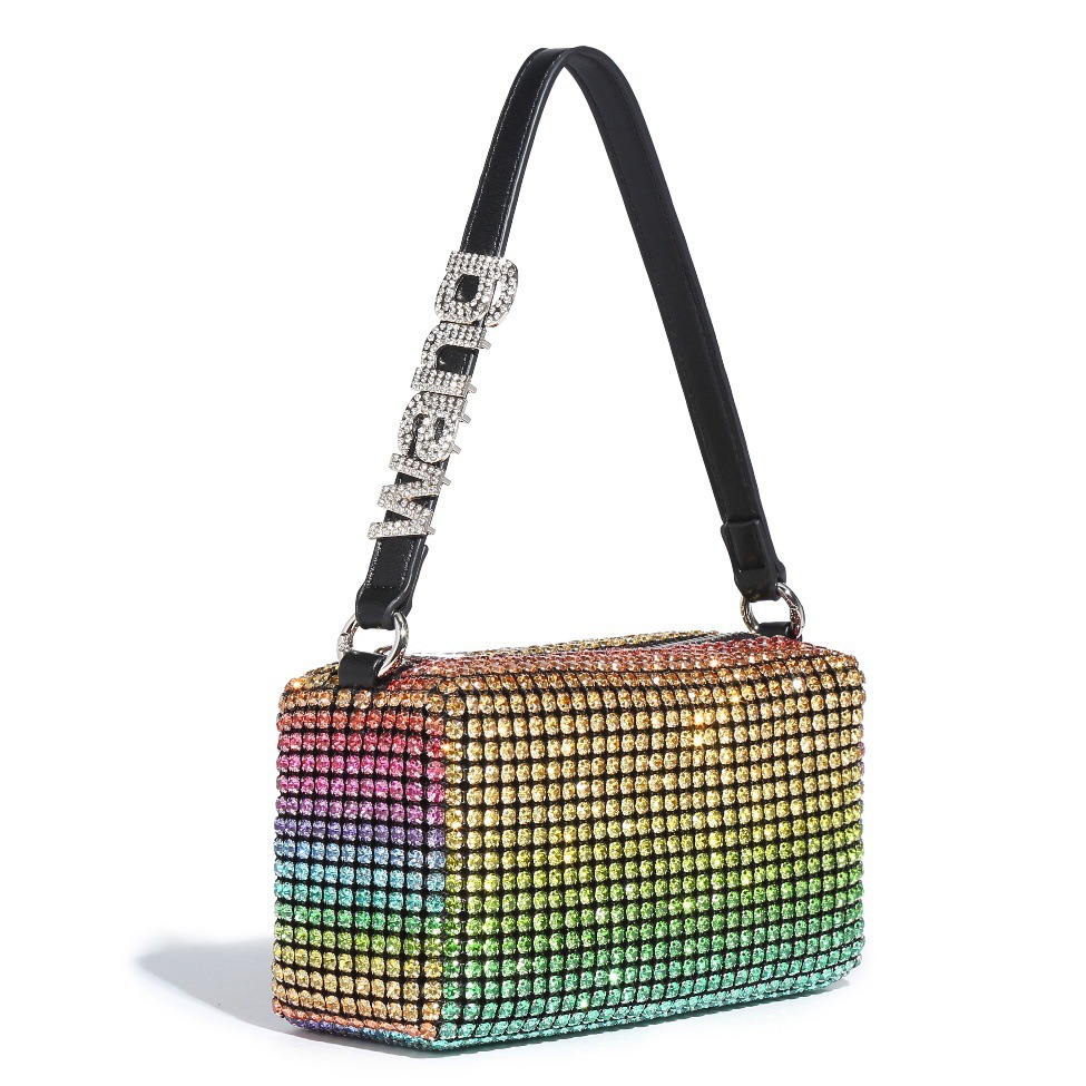 Rhinestone Evening Clutch Bag, Sparkling Crossbody & Handbag for Women - Thumbnail 6