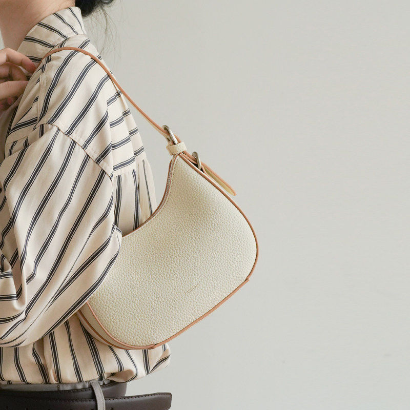 Genuine Leather Crescent Bag